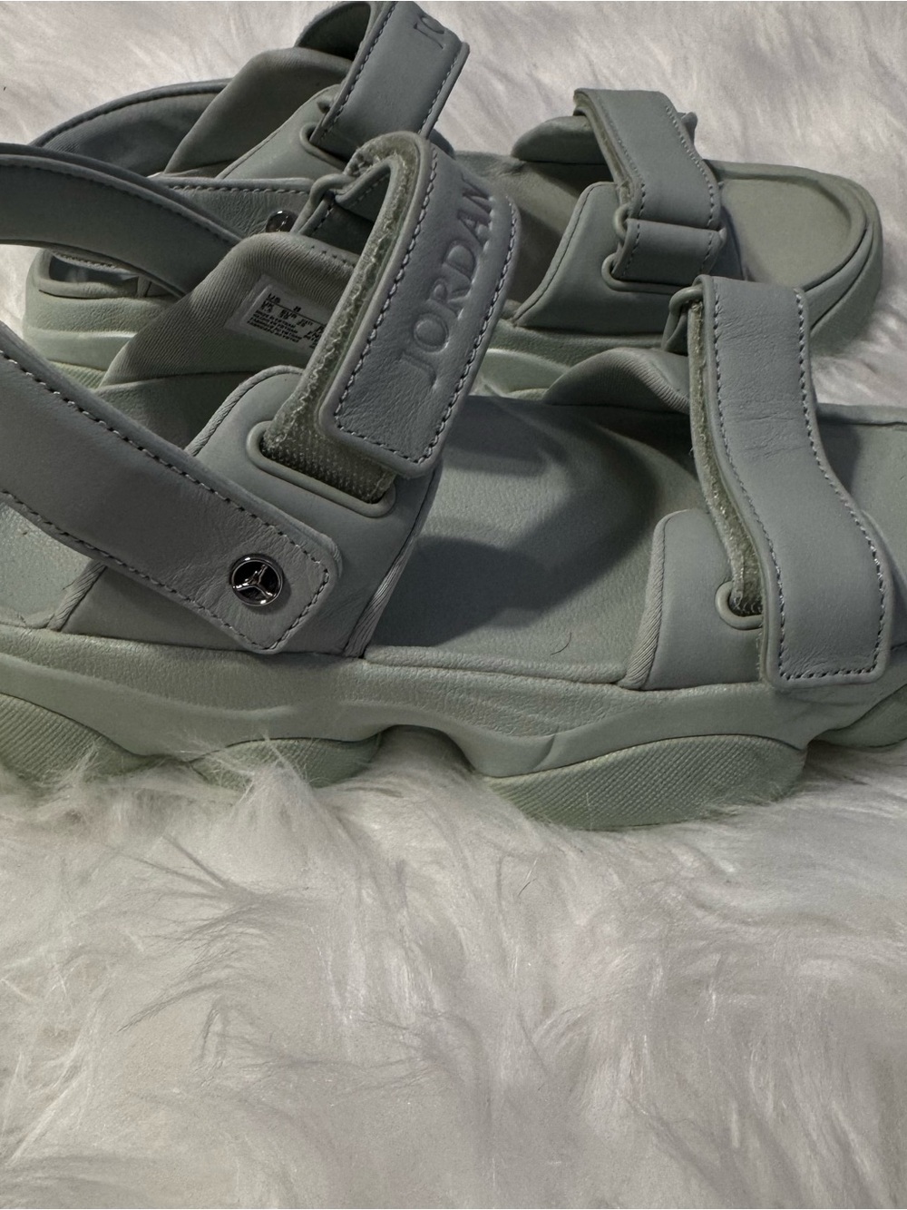 Jordan Women Grey Green with Adjustable Strap Sandals